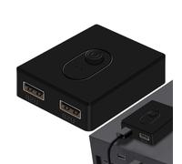 Interruptor USB Printer, Bidirectional Splitter Hub, 2.16x1.77in 2 in 1 Selector dispositivo, Plug and Play Design, Compact Sharing Solution for PC, Keyboard, Scanner, Peripheral
