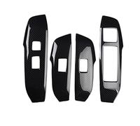 Interruptor Ventana Panel Interruptores Ventana Cubierta Ajuste Pegatinas Embellecedoras Decoración Botones Ventana Para Lexus NX 300H 200T LHD Interruptor Ventana Eléctrica(Modelo fibra carbono)