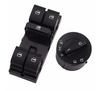 Interruptor Ventana Poder Maestro Botón Interruptor Control De Ventana Faro Para VW Para Jetta Mk5 Para Golf 5 6 Para Tiguan Para Passat B6 Para CC Interruptor Elevalunas(A+B)