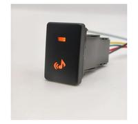 Interruptor Volante Multifunción Botón De Encendido/apagado Con Luz LED Naranja Calefacción Volante Para Mitsubishi Para Outlander Para Eclipse Para Cross 2018(Music)