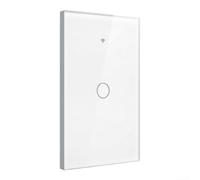 Interruptor WiFi 1000W para temporizador Ahorro Interruptor(White 1 Button) | Control voz para alexa, app móvil, compatibilidad para tuya, 10A máx, hogar inteligente