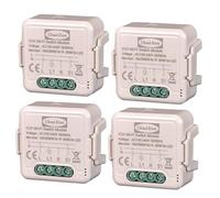 Interruptor WiFi Alexa, desviador wifi Smart Life Tuya App Temporizador Switch mini rele funciona en paralelo con interruptor de pared original, receptor de relé 2300 W 220 V