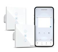 Interruptor WIFI, GreenSun Interruptor de Cortina, Interruptor de Sensor Táctil WIFI Inteligente, Compatible con Alexa y Google Home, Control de APP Tuya/Smart Life, 2PCS