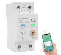 Interruptor wifi inteligente 63A Tuya Control por voz disyuntor wifi inteligente Medidor de Energía AC 80-300V interruptor remoto Protección contra sobrepresión sobrecorriente y sobrecarga