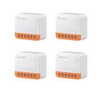Interruptor WiFi Inteligente de 2 Vías,SONOFF MINIR4 4PCS mini Interruptor Inteligente Wifi,Control APP, control por voz，Funciona con Alexa, Google Home Assistant.Certificación TUV （10A 2400W）.