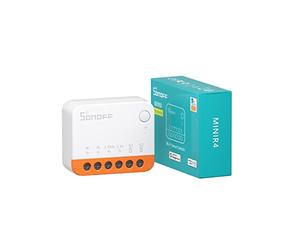 Interruptor WiFi Inteligente de 2 Vías,SONOFF MINIR4 mini Interruptor Inteligente Wifi,Control APP, control por voz，Funciona con Alexa, Google Home.Certificación TUV（10A 2400W）