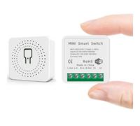 Interruptor WiFi Inteligente Programable 2.4GHz Compatible con Tuya, Google Home, Alexa, SmartLife, SmartThings. Temporizador. Max 16A, 3500W. Color Blanco.