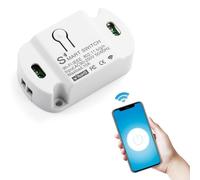 Interruptor Wifi, Interruptor Inteligente WiFi, Interruptor Alexa de Luz | Interruptor Inteligente Alexa de Luz, Interruptores Inteligentes Compatible con Alexa/Google Home,Control por Tuya/Smart Life