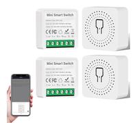 Interruptor WIFI, Interruptor Inteligente WIFI, Mini Smart Switch WIFI Compatible con Alexa,Tuya y Smart Life, Max 16A, 2.4GHz Interruptor Alexa (4)