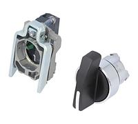 Interruptor XB4BJ21: Giratorio 22mm NO Negro Falta 3A/240VAC 0.55A/125VDC COR...