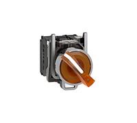Interruptor XB4BK125M5: Barra giratoria de 22 mm.Pos: 2 NC + NO LED NARANJA 2...
