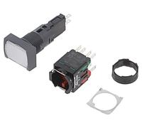 Interruptor XB6DW1B5B: Presión 16mm Barra.Pos: 1 NC + NO LED BLANCO 12-24VDC ...