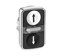 Interruptor ZB4BW7A1724: doble varilla.Pos: 1 22mm blanco/negro IP66 Pos: 2 C...