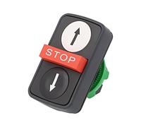 Interruptor ZB5AA71124: varilla triple de 22 mm.Pos: 1 blanco/rojo/negro falt...