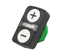 Interruptor ZB5AW7A1715: doble varilla de 22 mm.Pos: 1 blanco/blanco IP66 pla...