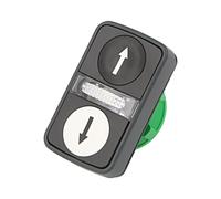 Interruptor ZB5AW7A1724: doble varilla de 22 mm.Pos: 1 blanco/negro IP66 FILO...