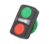 Interruptor ZB5AW7A3740: doble varilla de 22 mm.Pos: 1 rojo/verde IP66 plano ...