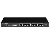 Zyxel Switch Gigabit de 8 Puertos | Gestión Inteligente | De sobremesa/Montaje en Mural y sin Ventilador | VLAN, IGMP, QoS | Garantía de por Vida [GS1900-8]