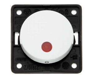 Interruptores, 2 polos Off con indicador luminoso, 5A, 12V=, INTEGRO, cromo,mate