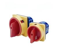 Interruptores aisladores de desconexión de 4 polos, 20A y 25A, LW26GS CA10, 48x48mm, 64x64mm, interruptor de leva giratorio con candado, Piezas(20A 48X48mm panel)