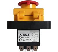 Interruptores con pulsador, interruptores magnéticos, DKLD DZ05 7 pines IP55 400VAC 10A Parada de emergencia a prueba de agua Arranque Encendido Apagado Pulsadores de seguridad electromagnéticos (Colo