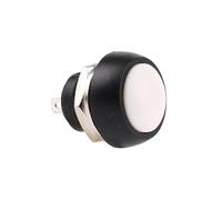 Interruptores de botón de reinicio momentáneo de plástico 1NO impermeables de 12 mm PBS-33B(WHITE,1 piece)