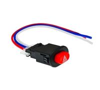 Interruptores de botón Motocicleta Interruptor de doble destello para motocicleta, interruptor de luz de emergencia, botón de advertencia, lámpara de señal de emergencia modificada