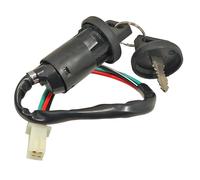 Interruptores de botón Motocicleta Interruptor de encendido universal para motocicleta de 4 pines, cerradura de puerta eléctrica con llave antipolvo, compatible con motos de cross.