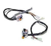 Interruptores de botón Motocicleta Interruptor de manillar derecho e izquierdo para motocicleta de 22 mm para scooter retro, bocina de freno, luz antiniebla, interruptor de iluminación(R With L Withou