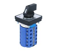 Interruptores de conmutación con enclavamiento, selector de leva giratorio universal, 5 fases, 20 terminales, encendido/apagado, 2 posiciones, 20 A, 660 V, SZW26/LW26-20(COA.5 OFF ON 48X48mm)