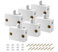 Interruptores de luz automáticos para puerta de armario, paquete de 6 para un uso fácil y cómodo (blanco)