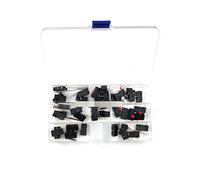 Interruptores de palanca 40PCS / Box Micro interruptor 2P 3Pin NO NC Mini límite 5A 250VAC KW12 Palanca arco rodillo Acción rápida Empuje interruptores Interruptor deslizante