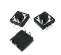 Interruptores de palanca 50 unids/lote 12x12x4,3/5/6/7/8/10/12MM 4PIN botón táctil microinterruptor enchufable directo reinicio automático DIP interruptor deslizante cobre superior(12X12X5mm)