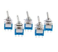 Interruptores de palanca de 5 uds, interruptor de palanca en miniatura, unipolar, doble tiro, ON-OFF-ON/ON-ON, 120V, montaje de 1/4 pulgadas/212(MTS-103)