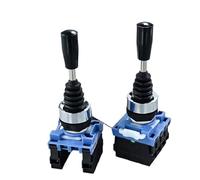 Interruptores de palanca de mando Master Monolever de 22mm, 2 posiciones de 4 vías, bloqueo automático, palanca momentánea, interruptor cruzado Rocke 2 4NO HKC-612(2Way Momentary 2NO)