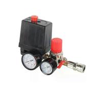 Interruptores de presión, colectores, reguladores, manómetros, compresores de aire, interruptores de