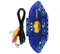 Interruptores divisores de señales de video a video, 3 entradas y 1 salida, caja de interruptores para jugadores, sistemas de juego y cine en casa, caja Rcas