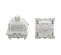 Interruptores Gateron Smoothie para Teclado, RGB LED Lineal 5 Pin Blanco 22mm Resorte de Dos Etapas Pre-lubricado 40gf Interruptores POM Completo para Teclado Mecánico MX (90 Piezas)