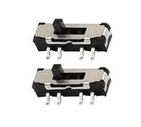 Interruptores industriales, 10 Uds., 8 pines, Mini interruptor deslizante, 3 posiciones, Micro, de límite, interruptores negros