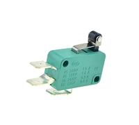 Interruptores industriales Microinterruptores de fin de carrera, 16 A, 250 V, 125 V, NO+NC+COM 6,3 mm, 3 pines, SPDT Microinterruptor 28 mm, 52 mm, Arc Roller Lever Touch Switch(Short Roller Lever-p)