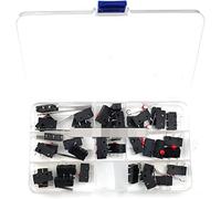 Interruptores Interruptor de límite 40PCS / Box Micro interruptor 2P 3Pin NO NC Mini 5A 250VAC KW12 Palanca arco rodillo interruptores empuje acción rápida