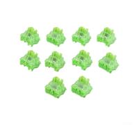 Interruptores lineales Green Dragon prelubricados para juegos, 10 unidades | Acabado de fábrica prelubricado, sensación lineal suave, fricción reducida, ideal para entradas de juego rápidas