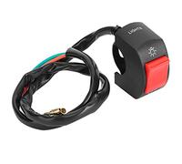 Interruptores para Manillas de 22mm de moto, Interruptor para el encendido y apagado de Faro, 12V 10A Interruptores de Botón para Motos, Scooters(Rojo)