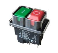 Interruptores pulsadores electromagnéticos, interruptor de parada de emergencia impermeable, 16(12) A, 10(8) A, 250V, 2HP, 16A, 220-240V, KJD17B(KJD17B-BD-4P)