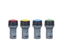 Interruptores pulsadores planos CP1-10G-10R-10Y-10-01-11 Botón compacto con reinicio automático(CP1-10B-11 Black - Open - Closed)