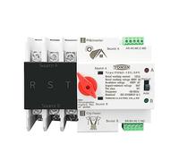 Interruptores selectores de transferencia automática (ATS) trifásicos riel DIN for PV e inversores doble potencia, ininterrumpidos, 63 A, 100 A y 125 A(125A)