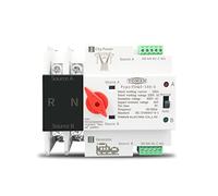 Interruptores selectores eléctricos de transferencia automática monofásicos de carril DIN ATS de 110 V y 220 V con doble potencia, ininterrumpidos, 2P, 63 A, 100 A y 125 A.(100a,230V)