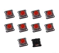 Interruptores táctiles lineales de perfil bajo para teclados mecánicos, vida útil de 100 millones de pulsaciones, escritura silenciosa, compatible con teclas Kailh, rojo, marrón, azul Opti (rojo)