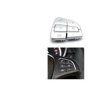 Interruptores Volante Multifunción Para Benz W176 W246 W156 W166 W292 W117 W218 W231 W447 Botones Interruptor Control Volante Multifunción Para Interior Coche(Silver-Right)