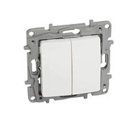 Interruptores y conmutador 10 AX, 250V conmutador doble (Legrand 664702)